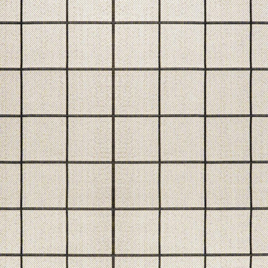 5' X 8' Cream And Dark Gray Plaid Indoor Outdoor Area Rug
