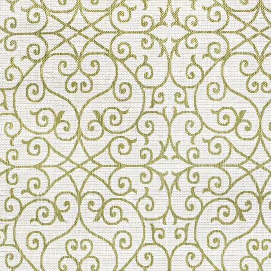 3' X 5' Green And Cream Geometric Indoor Outdoor Area Rug HomeRoots