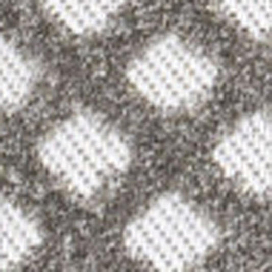 4' X 6' Dark Gray And Ivory Trellis Indoor Outdoor Area Rug