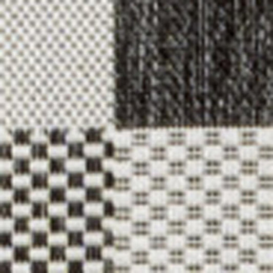3' X 5' Black And Cream Geometric Indoor Outdoor Area Rug