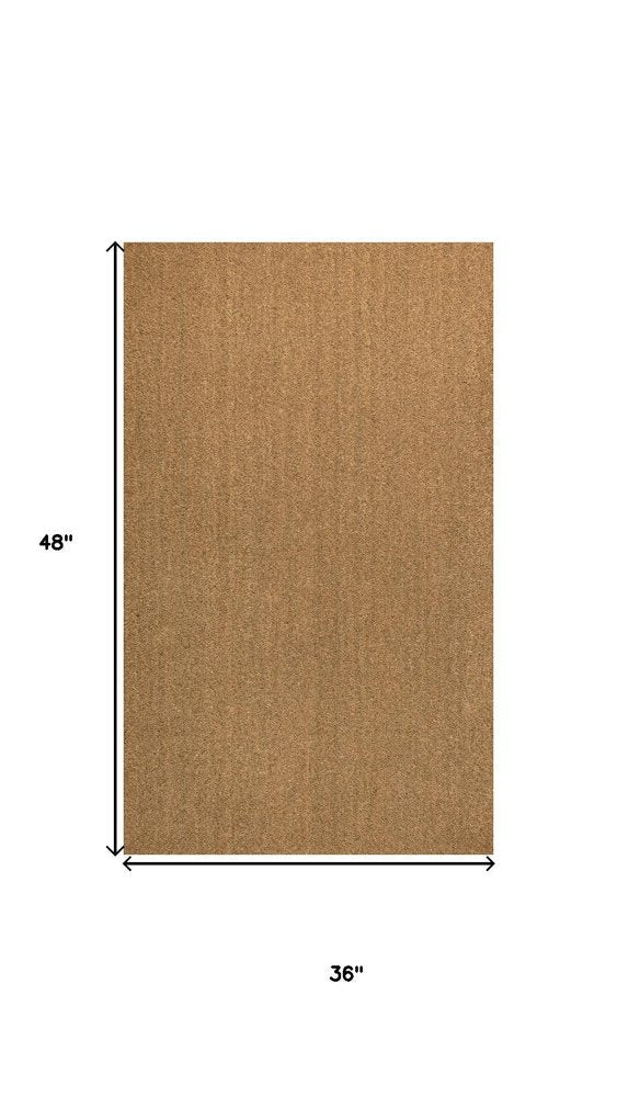 3' X 4' Light Brown Indoor Outdoor Area Rug HomeRoots