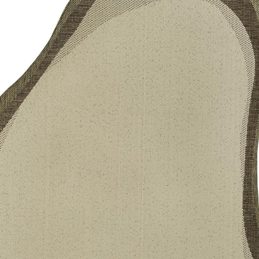 9' X 12' Beige And Brown Abstract Indoor Outdoor Area Rug