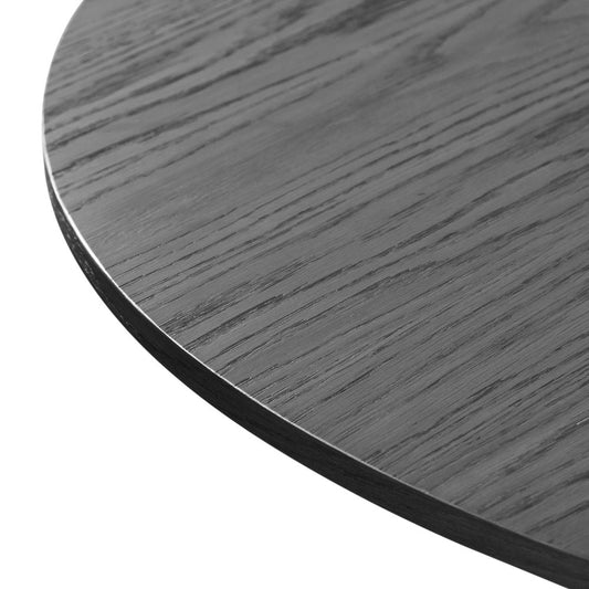 52" Black Wood Double Pedestal Base Round Top Dining Table HomeRoots