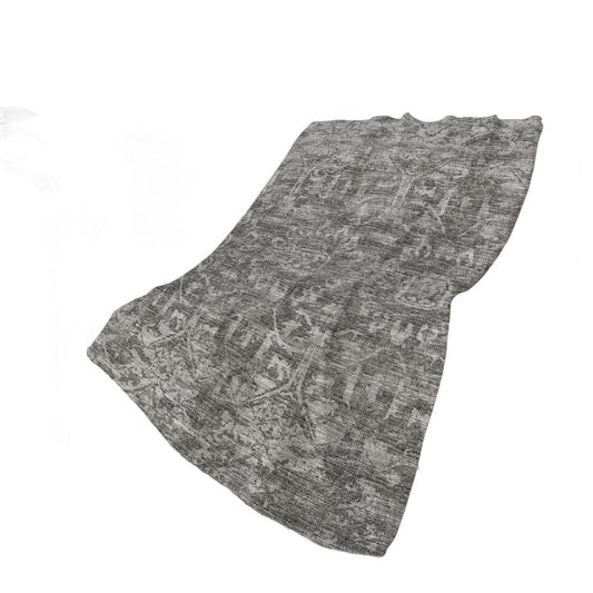 50" X 70" Charcoal And Gray Damask Polyester Woven Plush Throw Blanket HomeRoots