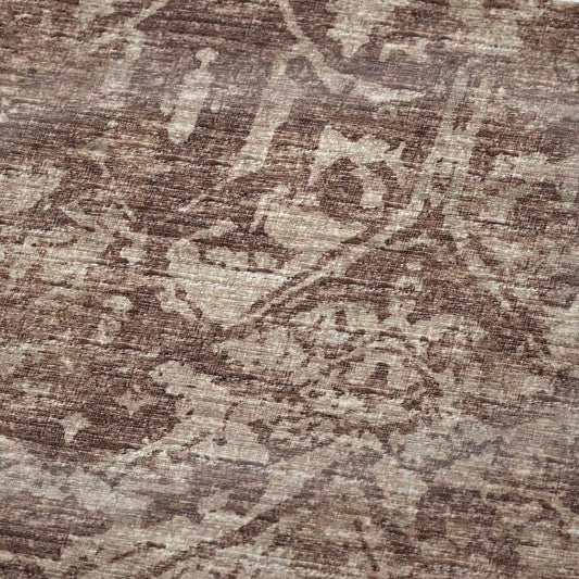 50" X 70" Chocolate And Beige Damask Polyester Woven Plush Throw Blanket HomeRoots
