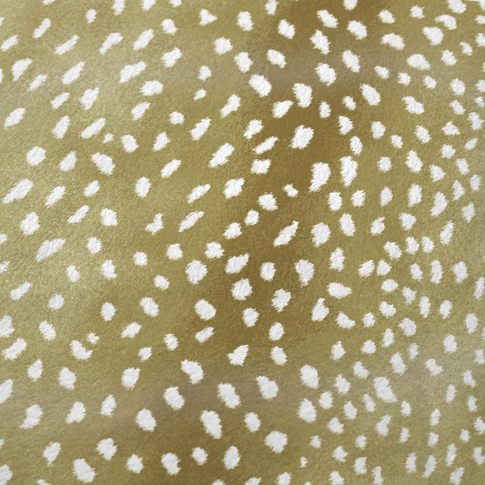 50" X 70" Ivory And Gold Animal Print Plush Throw Blanket HomeRoots