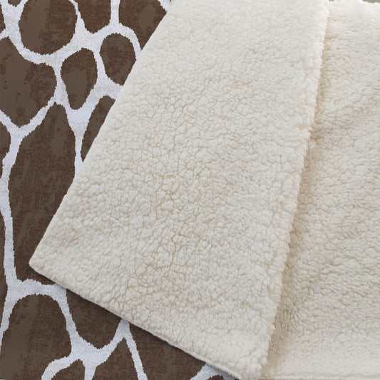 50" X 70" Coffee And Ivory Giraffe Microfiber Plush Throw Blanket HomeRoots