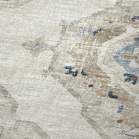 50" X 70" Linen Coffee And Ivory Floral Plush Throw Blanket HomeRoots