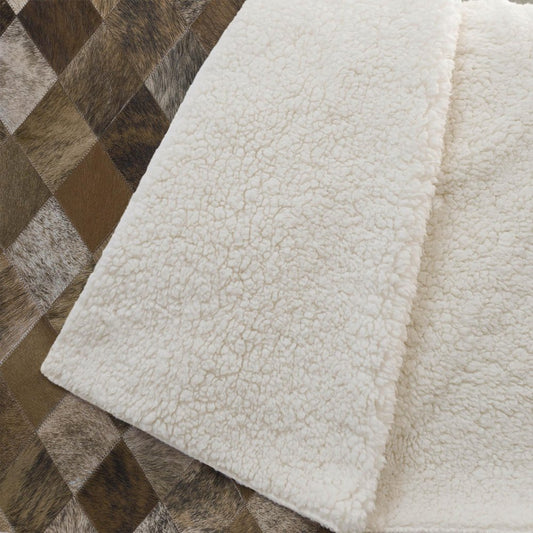 50" X 70" Brown Beige And Ivory Geometric Microfiber Plush Throw Blanket HomeRoots