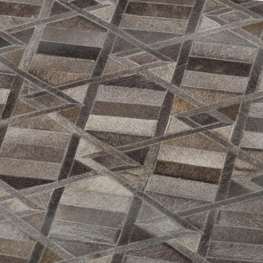 50" X 70" Gray Black And Beige Geometric Plush Throw Blanket HomeRoots