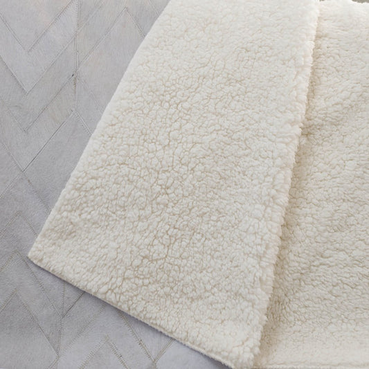50" X 70" Ivory And Beige Geometric Microfiber Plush Throw Blanket HomeRoots