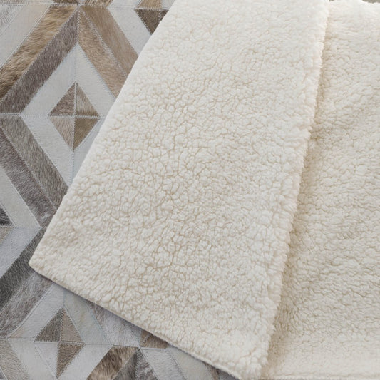50" X 70" Gray And Brown Geometric Microfiber Plush Throw Blanket HomeRoots
