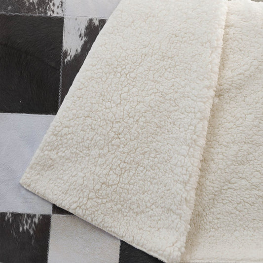50" X 70" Black Ivory And Beige Microfiber Animal Print Plush Throw Blanket HomeRoots