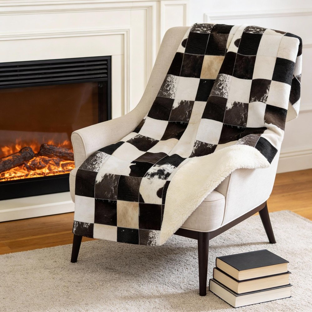 50" X 70" Black Ivory And Beige Microfiber Animal Print Plush Throw Blanket HomeRoots