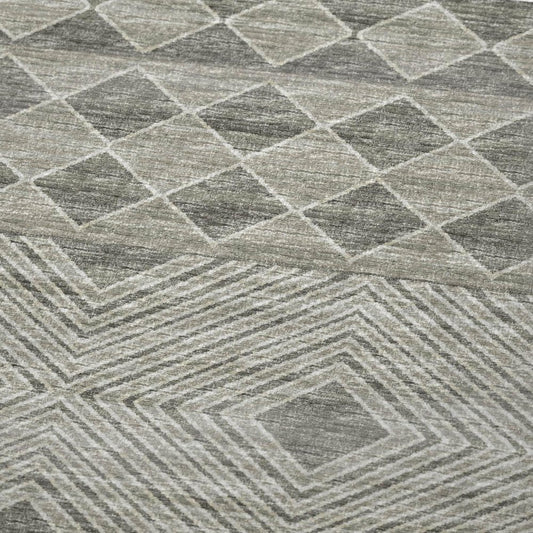 50" X 70" Taupe And Ivory Geometric Plush Throw Blanket HomeRoots