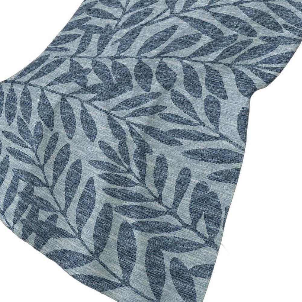 50" X 70" Blue And Sky Blue Floral Polyester Woven Plush Throw Blanket HomeRoots
