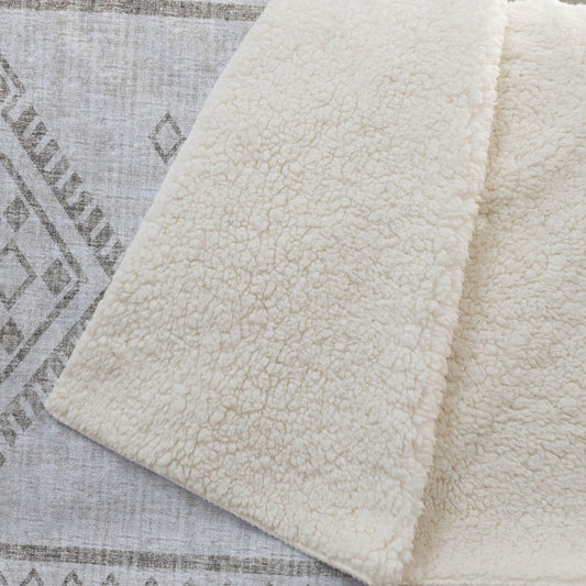 50" X 70" Taupe And Ivory Microfiber Geometric Plush Throw Blanket HomeRoots