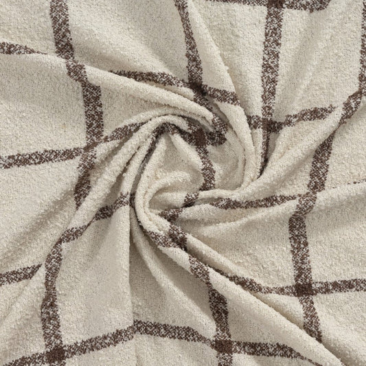 50" X 60" Beige And Brown Checkered Throw Blanket HomeRoots