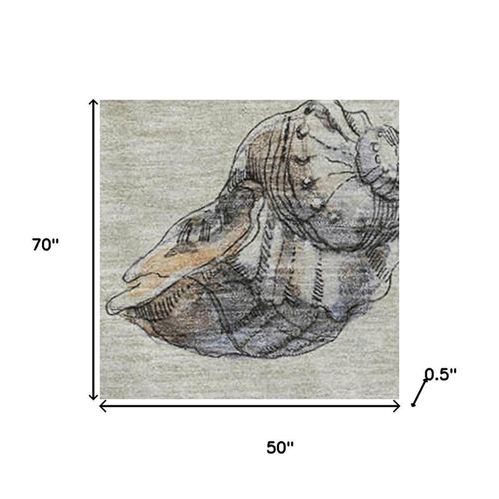 50" X 70" Beige Chocolate And Ivory Animal Print Polyester Woven Plush Throw Blanket HomeRoots