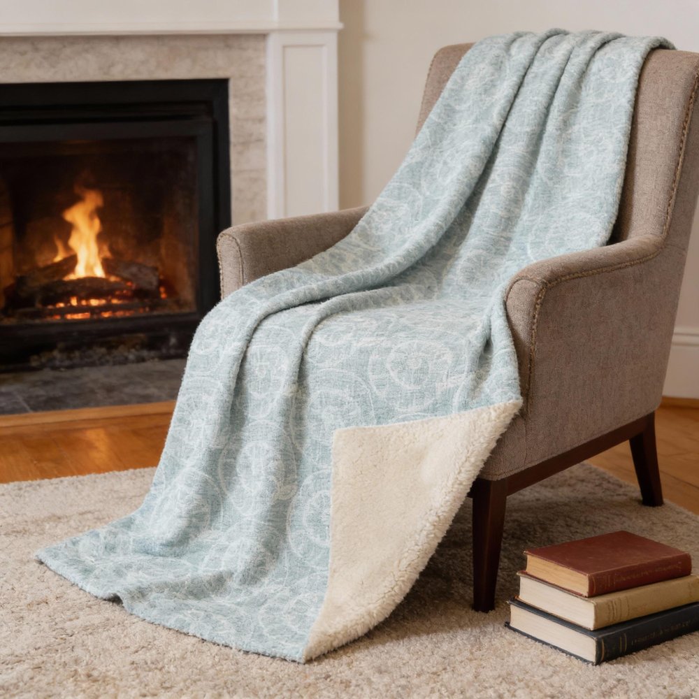 50" X 70" Green And Ivory Microfiber Animal Print Plush Throw Blanket HomeRoots