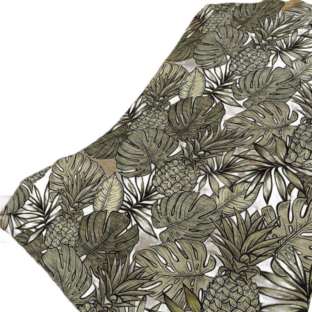 50" X 70" Chocolate Ivory And Taupe Leaves Polyester Woven Plush Throw Blanket HomeRoots