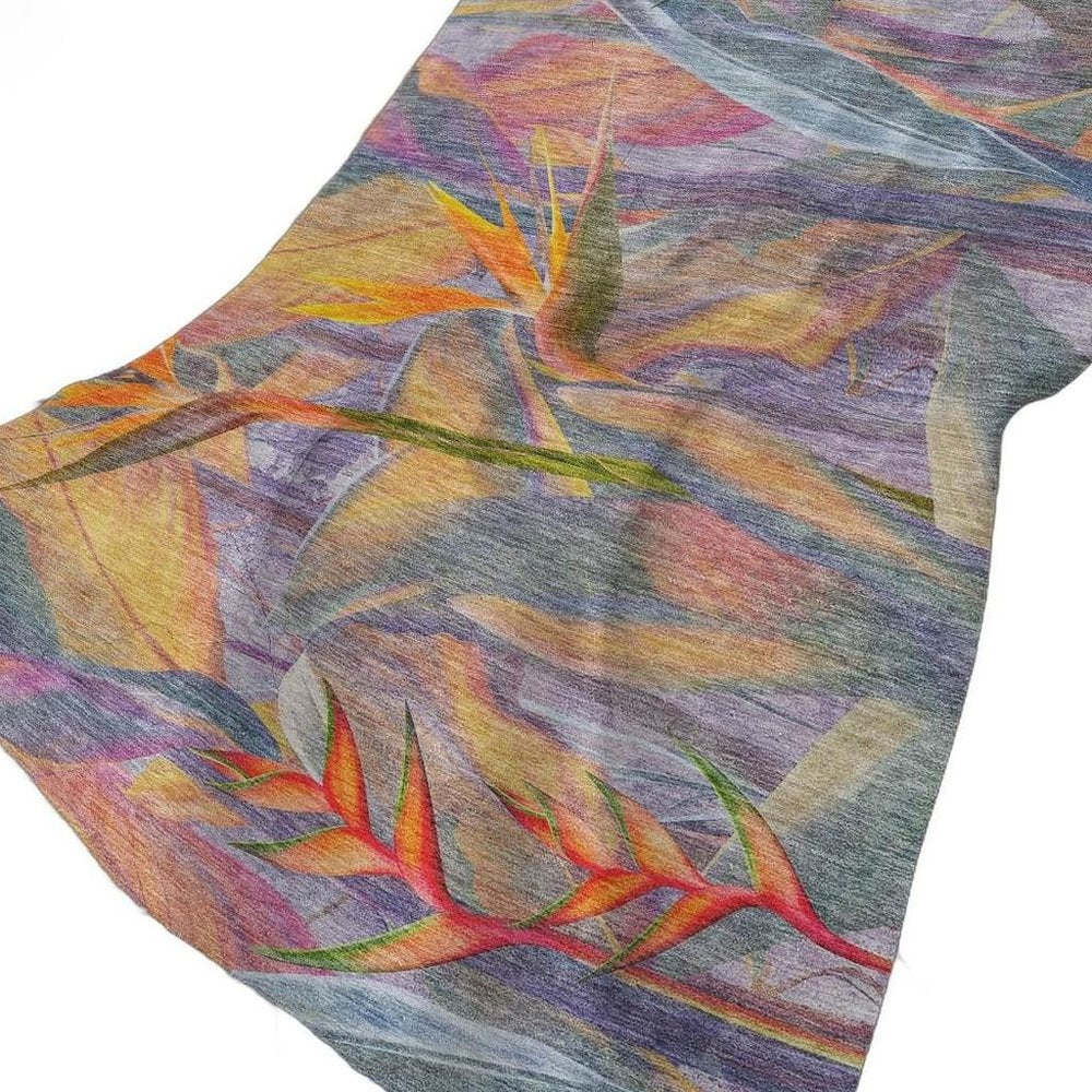 50" X 70" Peach Blue And Orange Animal Print Plush Throw Blanket HomeRoots