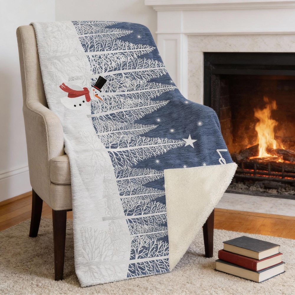 50" X 70" Blue Ivory And Red Microfiber Geometric Plush Throw Blanket HomeRoots