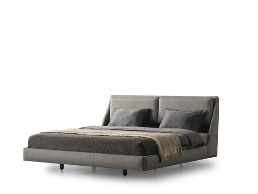 Gray Linen Upholstered Queen Bed Frame HomeRoots