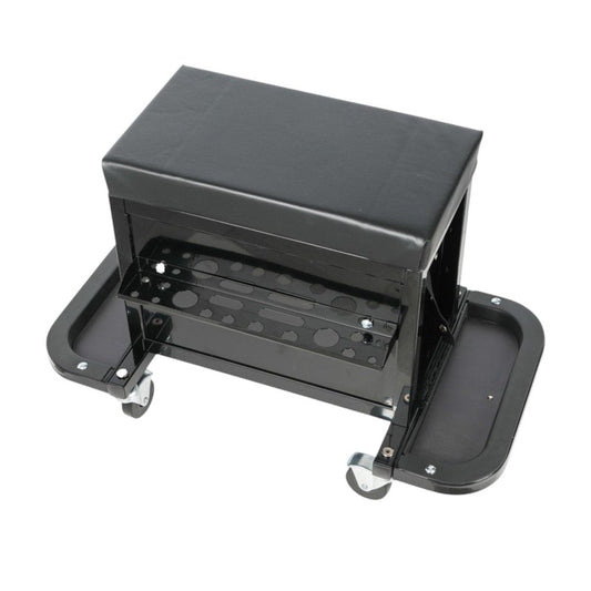 26" Black Multi-Tier Steel Three Drawer Tool Chest With Lid HomeRoots