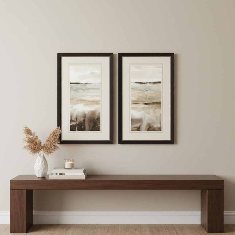 Classic Field Dark Brown Framed Wall Art