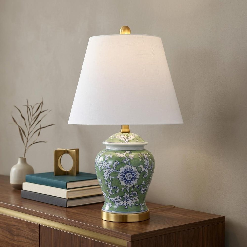 22" Gold Urn Table Lamp With Empire Shade HomeRoots