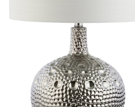 27" Clear Novelty Bedside Lamp With Drum Shade HomeRoots