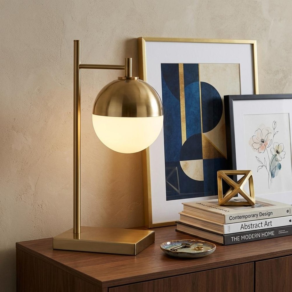 21" Gold Table Lamp LED HomeRoots