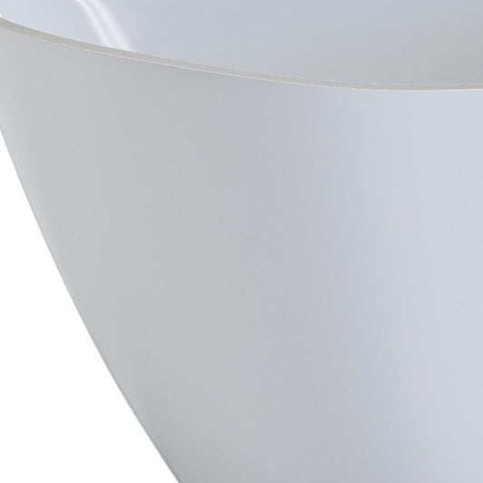 59" White Acrylic Oval Bath Tub