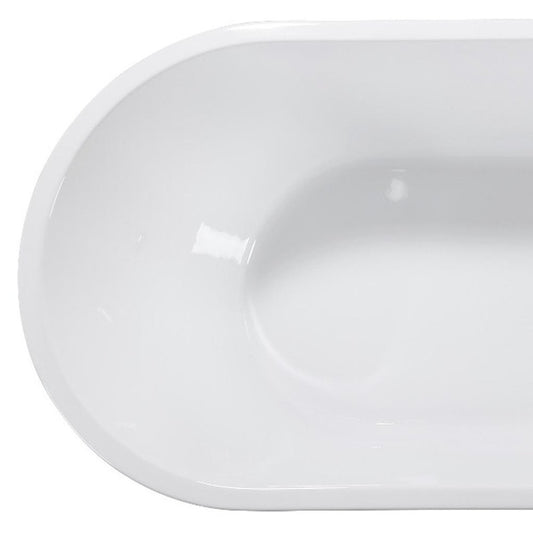 67" White Acrylic Oval Bath Tub HomeRoots