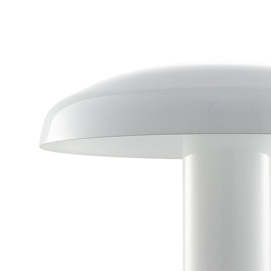 11" White Novelty USB Table Lamp With Globe Shade HomeRoots