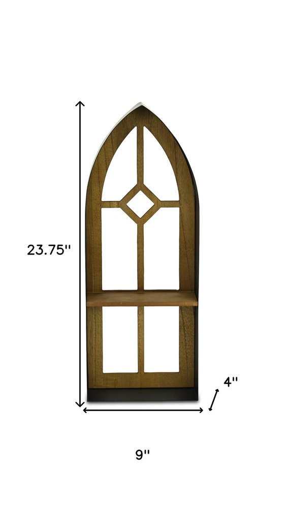 9" Black Metal Wall Mounted Accent Shelf HomeRoots