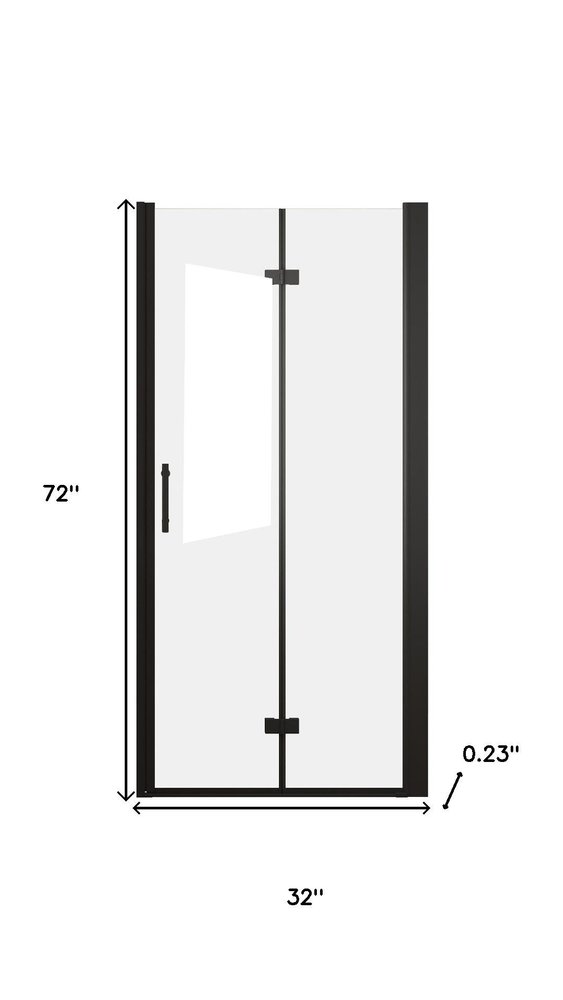 Set Of Two Aluminum and Tempered Glass Shower Doors HomeRoots