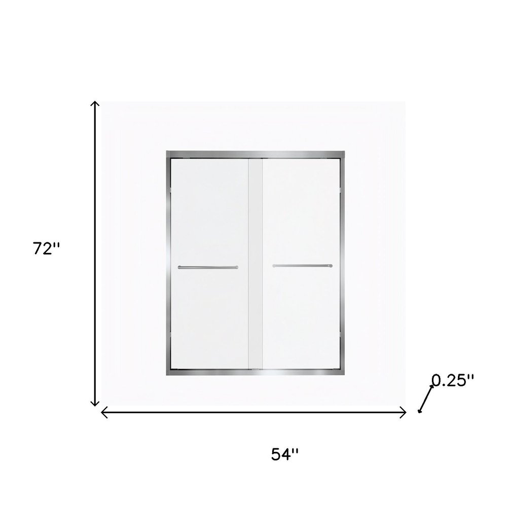 Set Of Two Aluminum and Tempered Glass Shower Doors HomeRoots