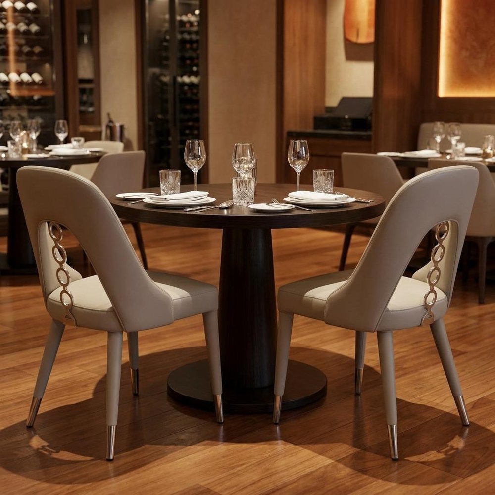 Set of Two Gray and Silver Faux Leather and Stainless Steel Dining Side Chairs HomeRoots