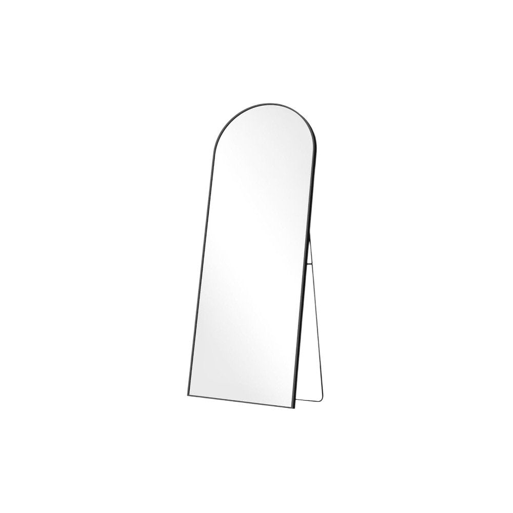 70" Black Metal Arch Wall Mounted Leaning Or Freestanding Framed Full Length Mirror HomeRoots
