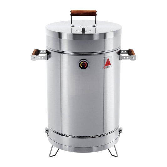 25" X 14" Silver Stainless Steel Portable Smoker Barrel