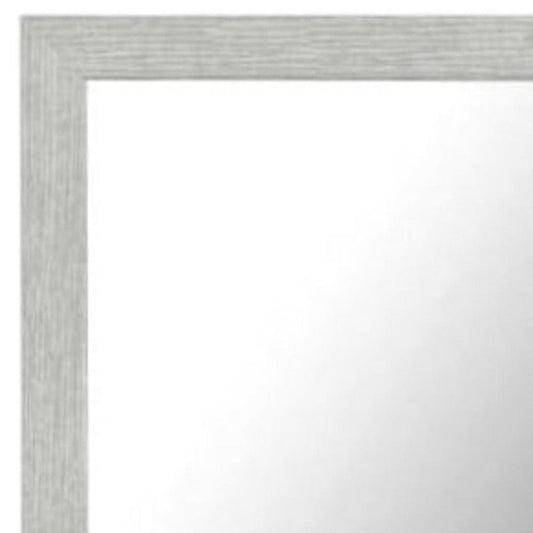 64" White Solid Wood Freestanding Framed Standing Mirror