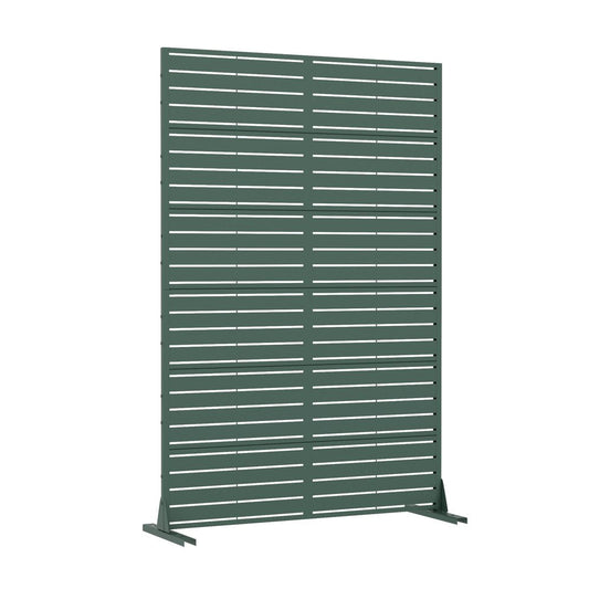 72" Green Argyle Steel Six Panel Outdoor Privacy Screen