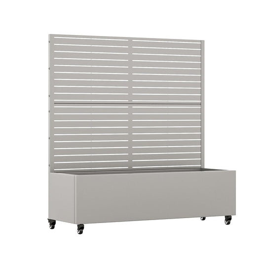 47" X 47" Gray Galvanized Metal Rectangular Planter Box