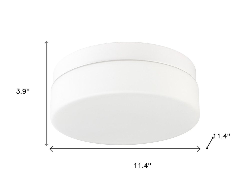 11" Black Metal And Glass Flush Mount Ceiling Light HomeRoots