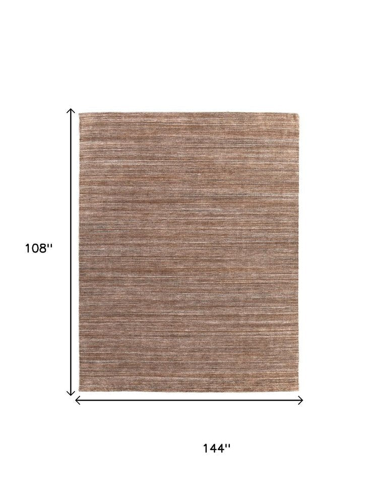 10' X 14' Brown Black And Gray Handmade Indoor Outdoor Area Rug HomeRoots