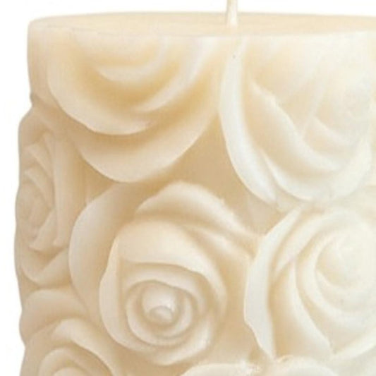 2" Ivory Day at the Spa Scented Candle Cylinder Pillar