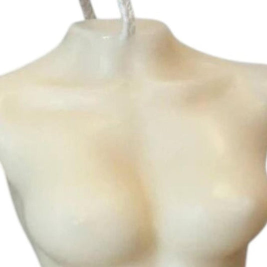 4" Ivory Black Ice Scented Dimensional Female Form Candle