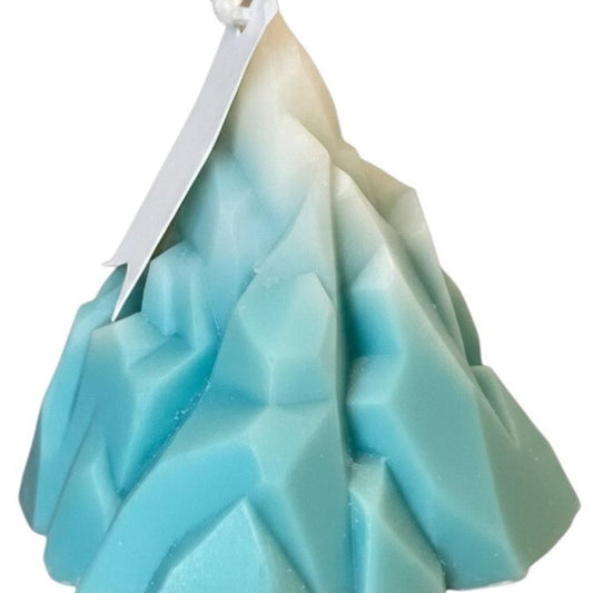 3" Blue Black Ice Scented Dimensional Iceberg Candle Novelty Novelty